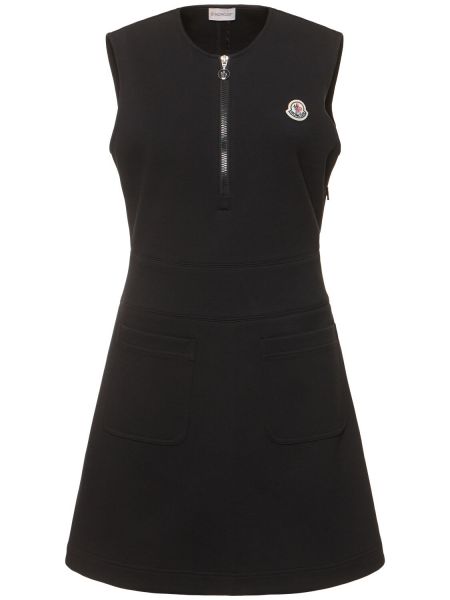 Bavlněné šaty Moncler černé