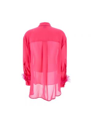 Blusa con plumas de plumas Pinko rosa