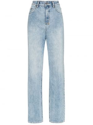 Straight leg jeans a vita alta Ksubi blu
