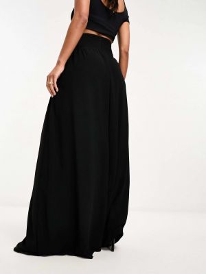 Черная плиссированная длинная юбка Tfnc