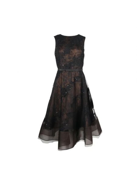 Sukienka bawełniana Oscar De La Renta Pre-owned czarna