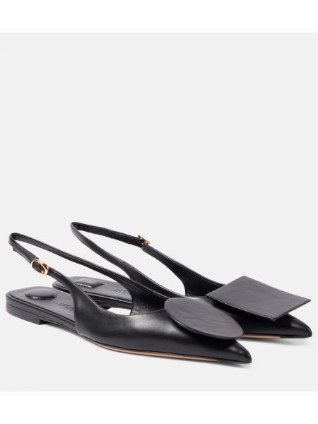 Läder ballerinas Jacquemus svart