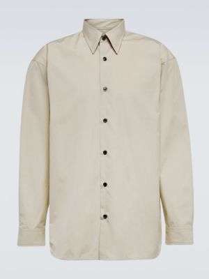Βαμβακερό πουκάμισο Dries Van Noten μπεζ