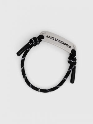 Černý náramek Karl Lagerfeld