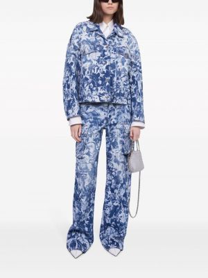 Jeansjacke mit print Stella Mccartney blau