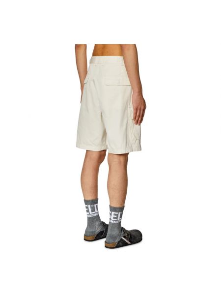 Pantalones cortos de algodón Diesel blanco