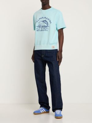 Bluza z krótkim rękawem Polo Ralph Lauren niebieska