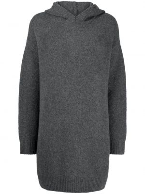 Obleka iz kašmirja s kapuco Lisa Yang siva