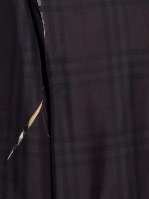 Rūtainas anorak ar kapuci ar apdruku Burberry melns