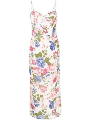 Trykt floral dress Reformation hvit