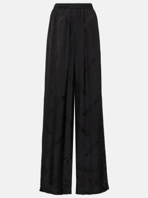 Pantaloni in tessuto jacquard Balenciaga nero