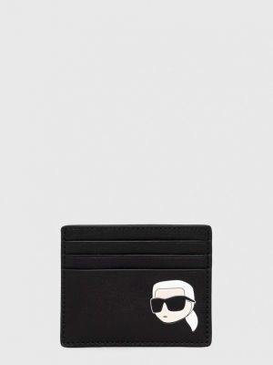Bőr pénztárca Karl Lagerfeld fekete