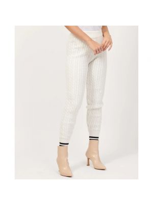 Pantalones con estampado Giulia N Couture blanco