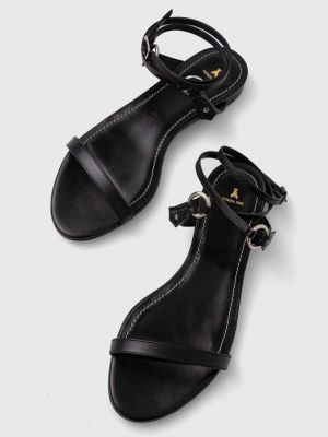 Černé kožené sandály Patrizia Pepe