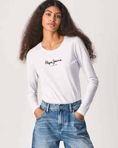 T-shirt a maniche lunghe Pepe Jeans nero
