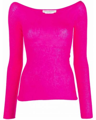 Jersey de tela jersey con escote barco Philosophy rosa