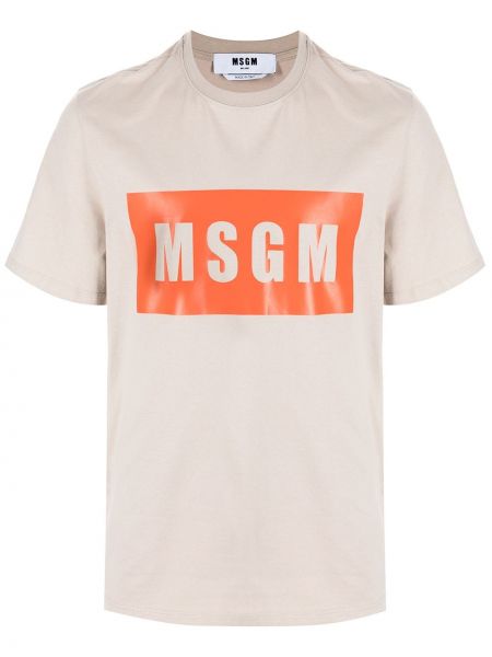 Camiseta con estampado Msgm marrón