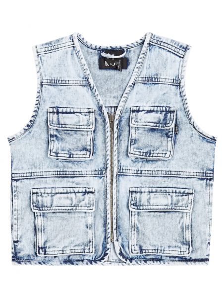 Denim vest for gutter Molo blå