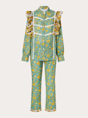 Pijama de algodón con estampado Iturri Enea verde