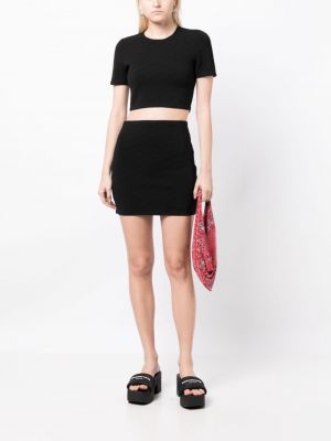 Žakárové mini sukně Alexander Wang černé