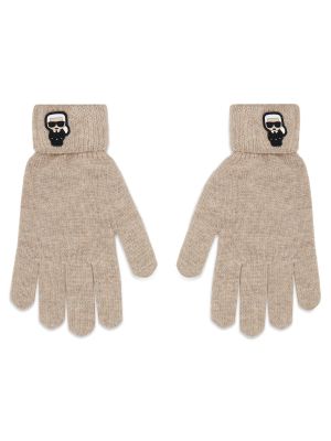 Γάντια Karl Lagerfeld μπεζ