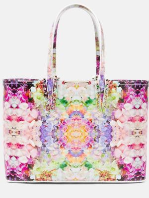 Kvetinová kožená nákupná taška Christian Louboutin