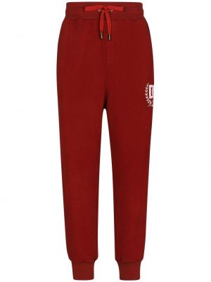 Raštuotos sportinės kelnes Dolce & Gabbana raudona