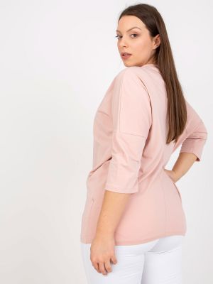Bluzka z nadrukiem Fashionhunters różowa