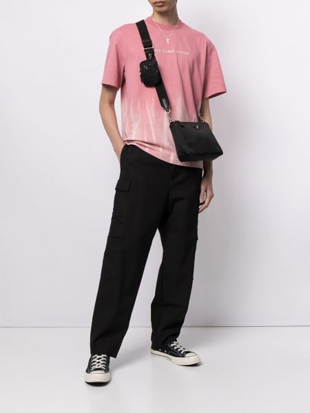 Camiseta con bordado Feng Chen Wang rosa
