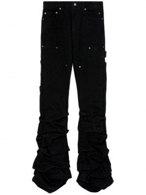 Zvonové džíny s nízkým pasem We11done černé