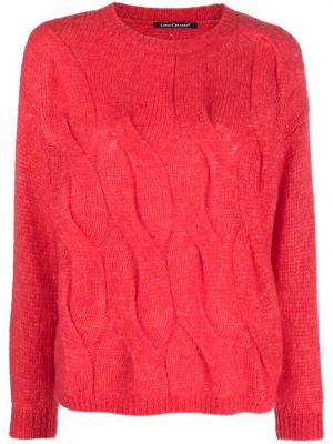 Пуловер с кръгло деколте Luisa Cerano червено