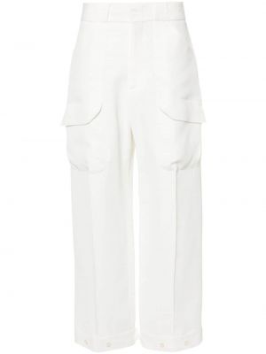 „cargo“ stiliaus kelnės su kišenėmis Ermanno Scervino balta