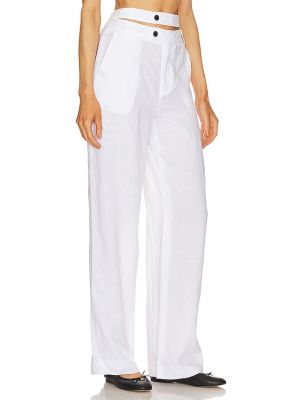 Pantaloni di lino Marissa Webb bianco