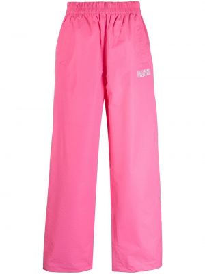 Спортни панталони с принт Ganni розово