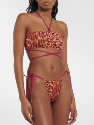 Bikini s printom s leopard uzorkom Stella Mccartney ružičasta
