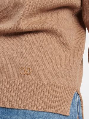 Sweter z kaszmiru Valentino beżowy