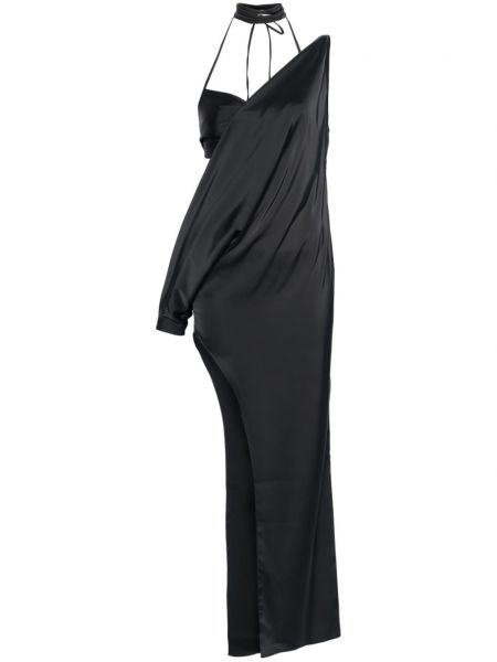 Satenska midi obleka Atu Body Couture črna