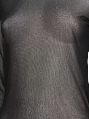 Průsvitný viskózový body jersey Maison Margiela černý
