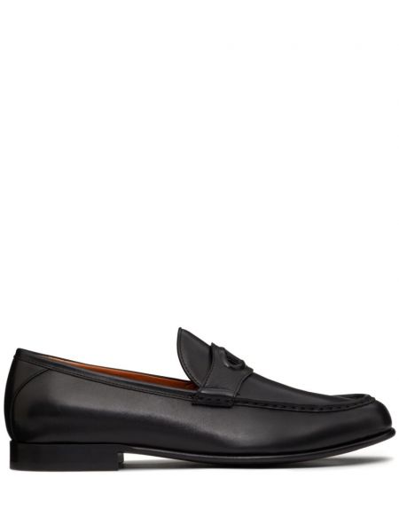 Δερμάτινα loafers Valentino Garavani μαύρο