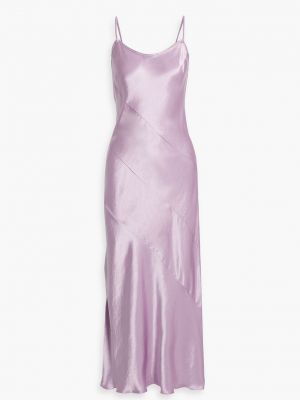 Атласное платье в бельевом стиле Anna Sui фиолетовое