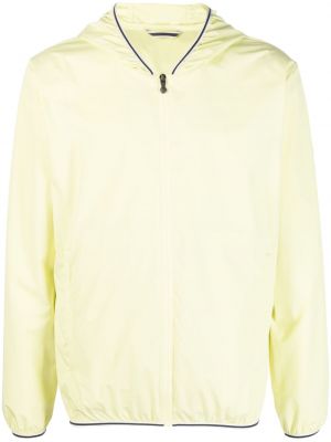 Svītrainas jaka ar kapuci Pyrenex dzeltens