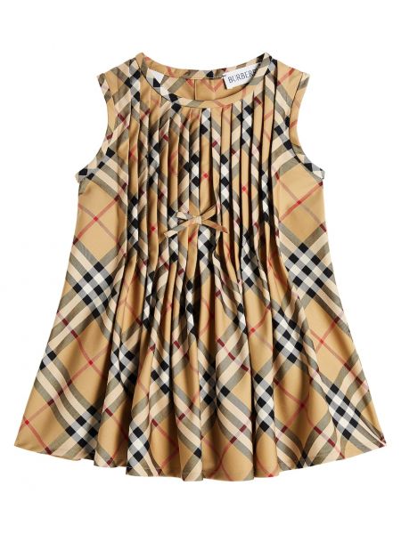 Sjekket bomull dress for jenter Burberry Kids