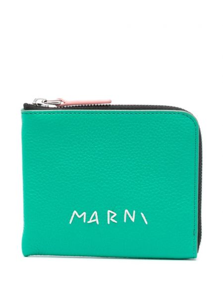 Δερμάτινος πορτοφόλι με κέντημα Marni