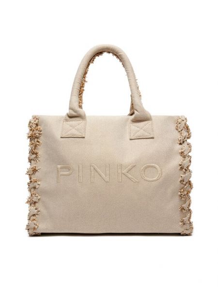 Nakupovalna torba za na plažo Pinko bež