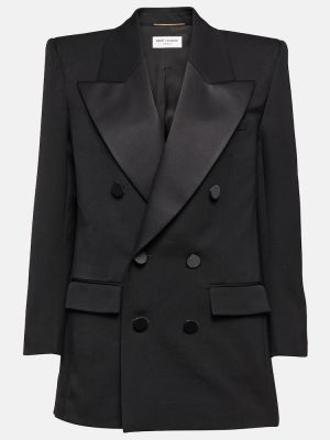 Vlněný oblek Saint Laurent černý