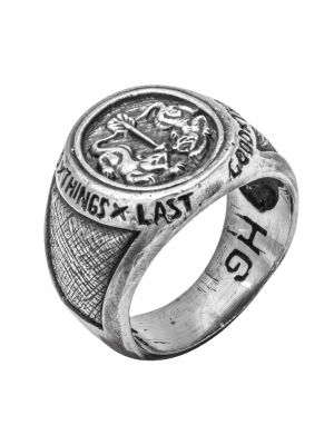 Δαχτυλίδι με ρίγες τίγρη Haze&glory ασημί