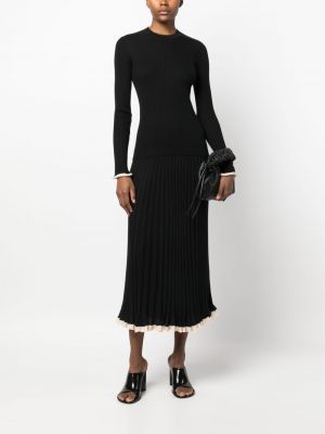 Kašmírové hedvábné sukně Proenza Schouler černé