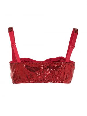 Sujetador con lentejuelas Dolce & Gabbana rojo