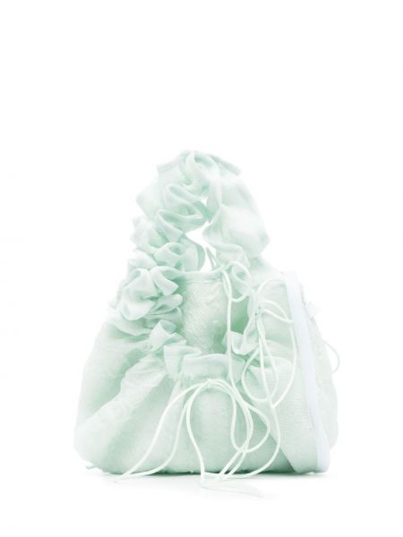 Kopertówka z falbankami Cecilie Bahnsen zielona