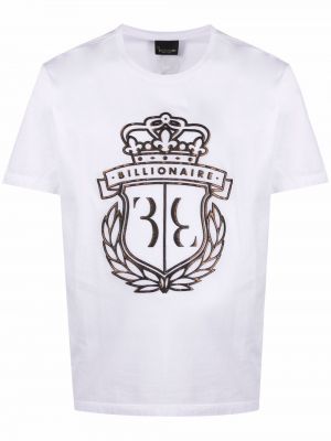 T-shirt mit print Billionaire weiß